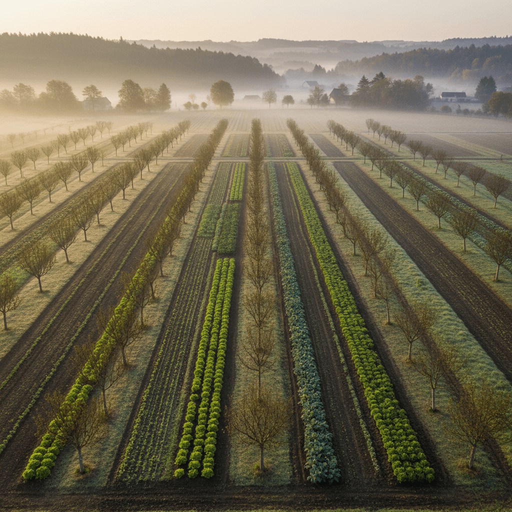 Parcelle agroforestière en plein développement à Châteaudun